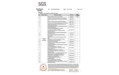環(huán)保測試報(bào)告 PFAS CANEC25009106005